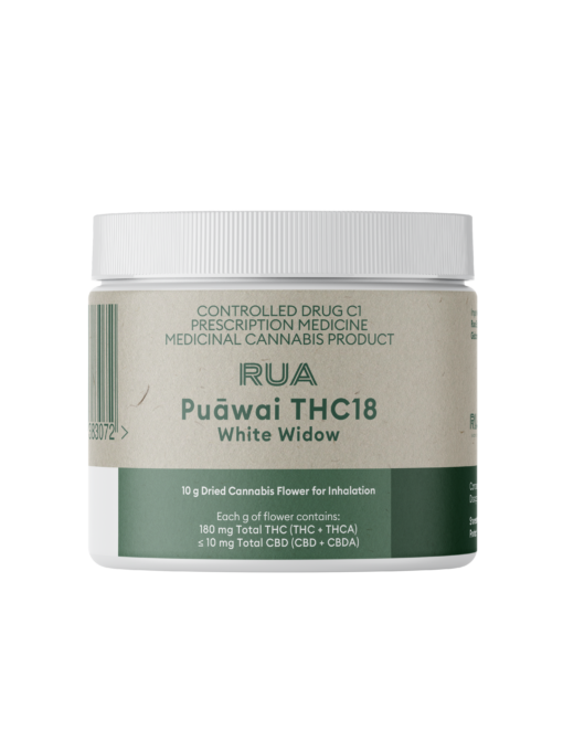 Rua Puāwai THC18 White Widow (Hybrid, Sativa Dominant) 10g